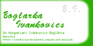 boglarka ivankovics business card