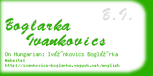 boglarka ivankovics business card